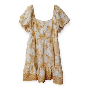 Blu Pepper Floral Puff Sleeve Dress